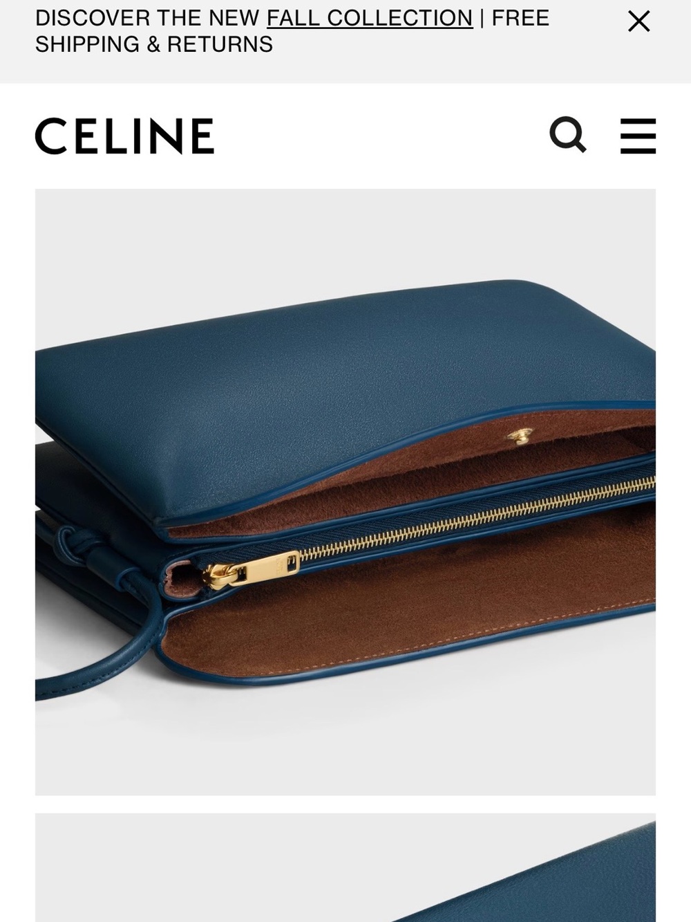 Celine Teal Trio Flap in smooth lambskin, mint condition! - Picture 12 of 17